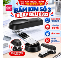 Bấm kim số 3 xoay Deli 0333