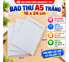 Bao thư trắng A5 80gsm
