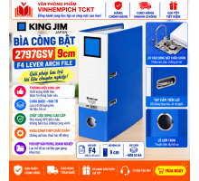 Bìa còng bật King Jim 2797GSV 9cm F4 Lever Arch File