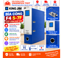 Bìa còng KingJim A4-F4 5-7cm 
