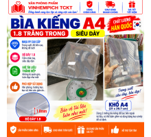Bìa kiếng A4 1.8mm (Đài Loan)