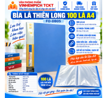 Bìa Lá Thiên Long 100 Lá A4 FO-DB05