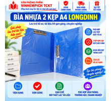 BÌA NHỰA 2 KẸP LONG DINH A4