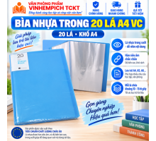BÌA NHỰA 20 LÁ VC