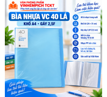 BÌA NHỰA 40 LÁ VC