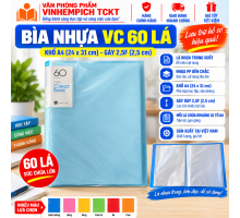 BÌA NHỰA 60 LÁ VC