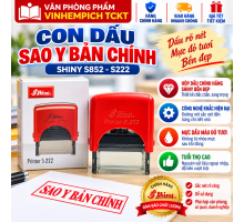 Con dấu Sao Y Bản Chính - Shiny S852 S222 mực đỏ