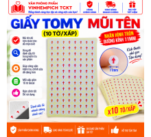 Decal Tommy mũi tên (10 miếng/xấp)