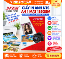 Giấy in ảnh NTS A4 1 mặt 135gsm 100 tờ