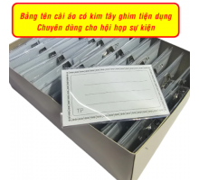 Hộp 50 Cái bảng tên có kẹp và kim cài