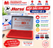 HỘP MỰC DẤU KIM LOẠI HORSE SỐ 2 (CỠ TRUNG)