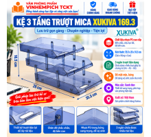 Kệ 3 tầng trượt mica Xukiva 169.3       