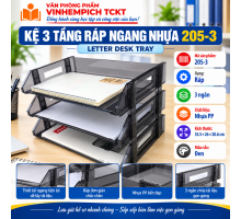 Kệ MICA 3 tầng A4 ngang Xukiva 205-3