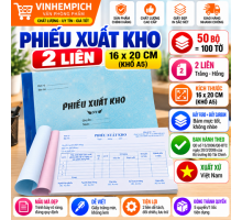 PHIẾU XUẤT KHO 2 LIÊN 16X20 (A5) NY 50 BỘ = 100 TỜ