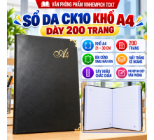 Sổ da CK10 (khổ A4) dày 200 trang