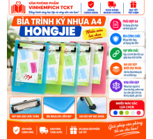 Trình ký nhựa dẻo A4 HONGJIE dùng kẹp tài liệu
